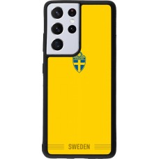 Samsung Galaxy S21 Ultra 5G Case Hülle - Silikon schwarz Schweden 2026 personalisierbares Fussballtrikot