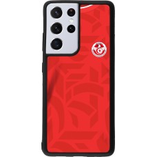 Coque Samsung Galaxy S21 Ultra 5G - Silicone rigide noir Maillot de football Tunisie 2022 personnalisable