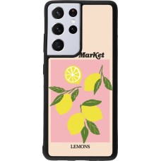 Coque Samsung Galaxy S21 Ultra 5G - Silicone rigide noir Fruit market lemons 2026