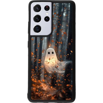 Coque Samsung Galaxy S21 Ultra 5G - Silicone rigide noir Halloween 2025 Ghost in the forest