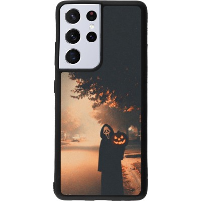 Coque Samsung Galaxy S21 Ultra 5G - Silicone rigide noir Halloween 2025 Scream