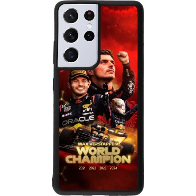Coque Samsung Galaxy S21 Ultra 5G - Silicone rigide noir Max Verstappen Champion 2023