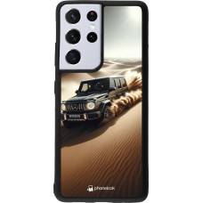 Samsung Galaxy S21 Ultra 5G Case Hülle - Silikon schwarz Mercedes G Drift Wueste