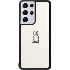 Samsung Galaxy S21 Ultra 5G Case Hülle - Silikon schwarz Minimal Häschen Süße
