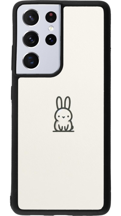 Samsung Galaxy S21 Ultra 5G Case Hülle - Silikon schwarz Minimal Häschen Süße