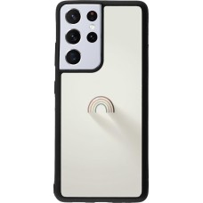 Samsung Galaxy S21 Ultra 5G Case Hülle - Silikon schwarz Mini Regenbogen Minimal