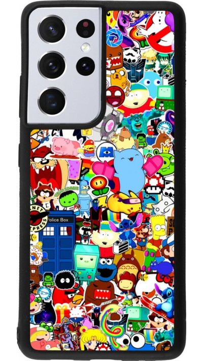 Coque Samsung Galaxy S21 Ultra 5G - Silicone rigide noir Mixed cartoons