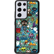 Samsung Galaxy S21 Ultra 5G Case Hülle - Silikon schwarz Mixed Cartoons Turquoise