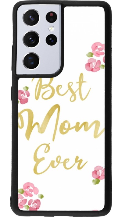 Coque Samsung Galaxy S21 Ultra 5G - Silicone rigide noir Mom 2024 best Mom ever