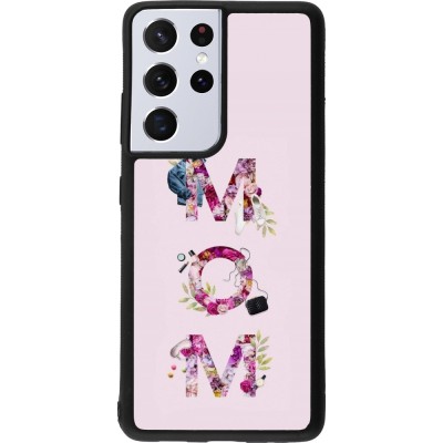 Coque Samsung Galaxy S21 Ultra 5G - Silicone rigide noir Mom 2024 girly mom