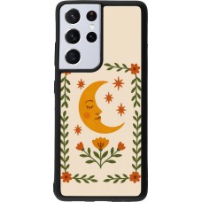 Samsung Galaxy S21 Ultra 5G Case Hülle - Silikon schwarz Half moon stamp 2026