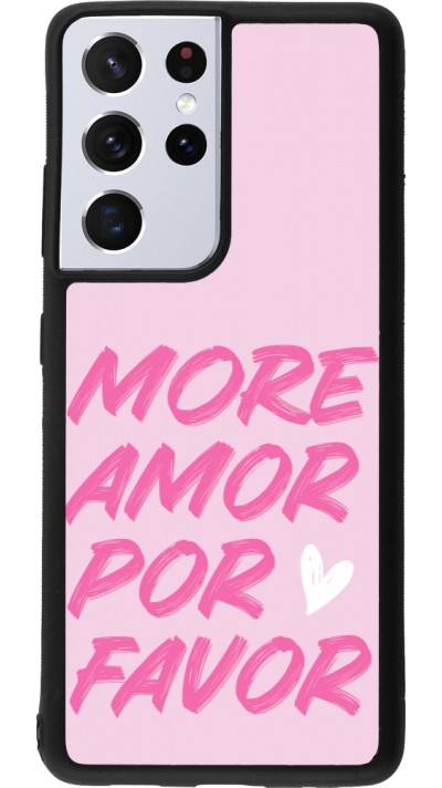 Coque Samsung Galaxy S21 Ultra 5G - Silicone rigide noir More amor porfavor
