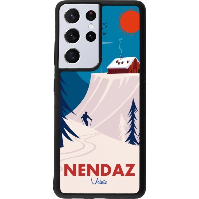 Samsung Galaxy S21 Ultra 5G Case Hülle - Silikon schwarz Nendaz Cabane Ski