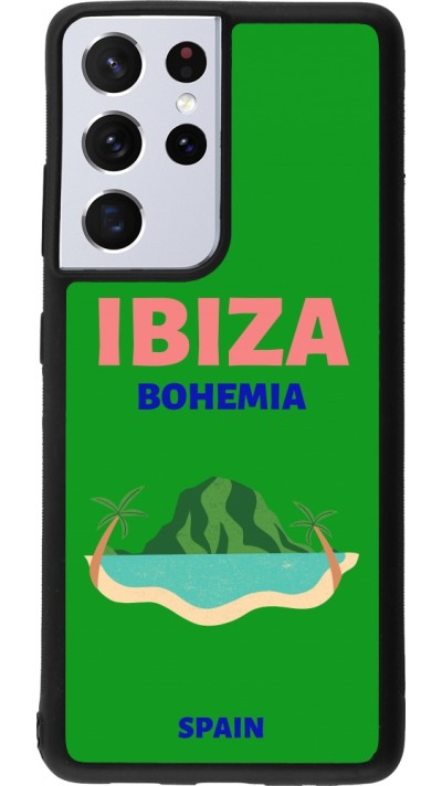 Coque Samsung Galaxy S21 Ultra 5G - Silicone rigide noir Pop Summer Destination Ibiza