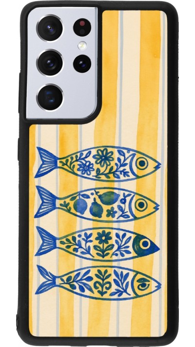 Coque Samsung Galaxy S21 Ultra 5G - Silicone rigide noir Portuguese fish 2026