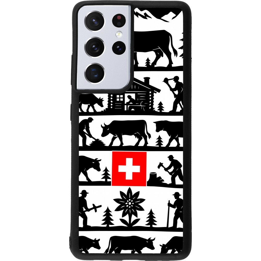 Samsung Galaxy S21 Ultra 5G Case Hülle - Silikon schwarz Poya Schweiz 1