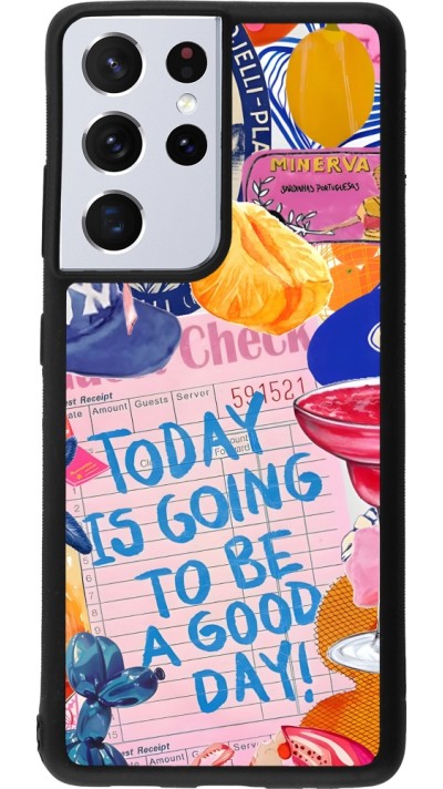 Coque Samsung Galaxy S21 Ultra 5G - Silicone rigide noir Preppy Today is Going to be a good day
