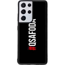 Coque Samsung Galaxy S21 Ultra 5G - Silicone rigide noir Qsafoda 1
