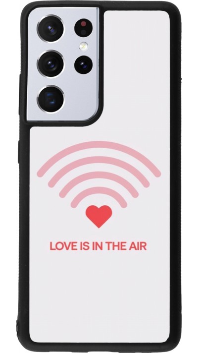 Coque Samsung Galaxy S21 Ultra 5G - Silicone rigide noir Saint Valentines Day 26 Love is in the air