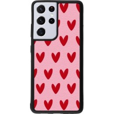 Coque Samsung Galaxy S21 Ultra 5G - Silicone rigide noir Saint Valentines Day 26 Pattern heart
