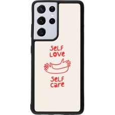 Samsung Galaxy S21 Ultra 5G Case Hülle - Silikon schwarz Saint Valentines Day 26 Self love self care