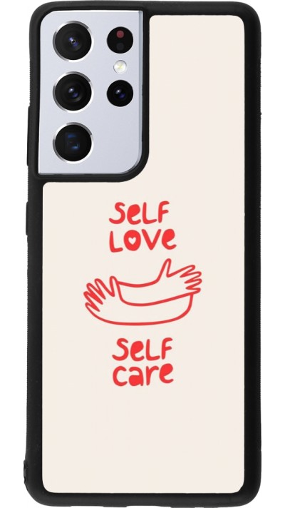 Coque Samsung Galaxy S21 Ultra 5G - Silicone rigide noir Saint Valentines Day 26 Self love self care