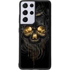 Coque Samsung Galaxy S21 Ultra 5G - Silicone rigide noir Skull 02