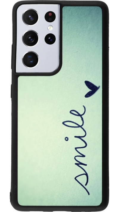 Coque Samsung Galaxy S21 Ultra 5G - Silicone rigide noir Smile