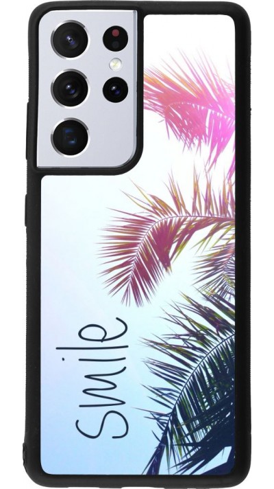 Coque Samsung Galaxy S21 Ultra 5G - Silicone rigide noir Smile 05