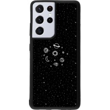 Coque Samsung Galaxy S21 Ultra 5G - Silicone rigide noir Space Doodle