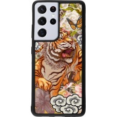 Samsung Galaxy S21 Ultra 5G Case Hülle - Silikon schwarz Spring 23 japanese tiger