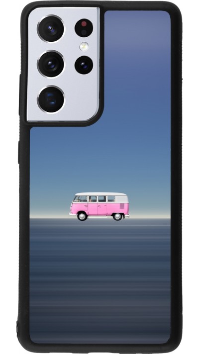 Coque Samsung Galaxy S21 Ultra 5G - Silicone rigide noir Spring 23 pink bus