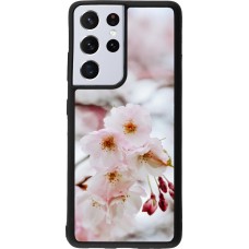 Coque Samsung Galaxy S21 Ultra 5G - Silicone rigide noir Cherry tree Spring 2026