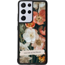 Coque Samsung Galaxy S21 Ultra 5G - Silicone rigide noir Full Bloom Spring 2026