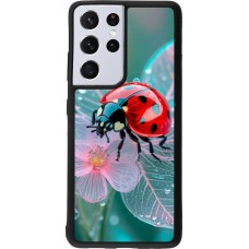 Samsung Galaxy S21 Ultra 5G Case Hülle - Silikon schwarz Ladybird in bloom Spring 2026