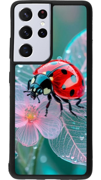Samsung Galaxy S21 Ultra 5G Case Hülle - Silikon schwarz Ladybird in bloom Spring 2026