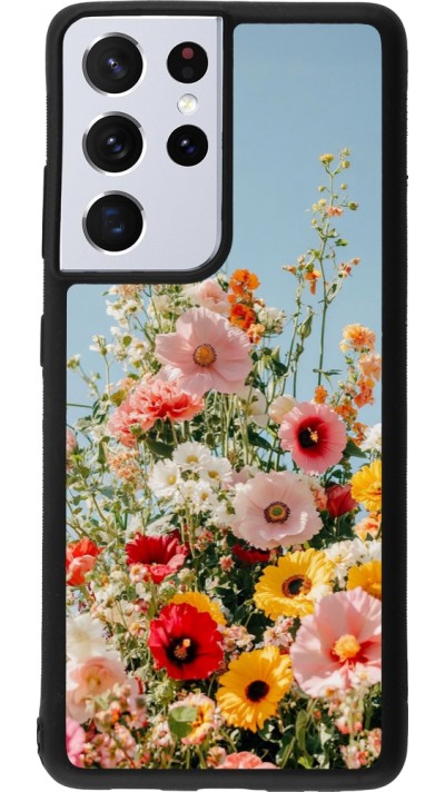 Coque Samsung Galaxy S21 Ultra 5G - Silicone rigide noir Spring flowers Spring 2026