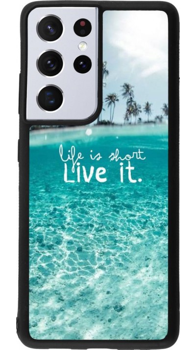 Coque Samsung Galaxy S21 Ultra 5G - Silicone rigide noir Summer 18 24