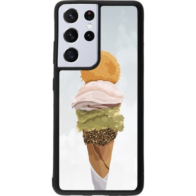 Coque Samsung Galaxy S21 Ultra 5G - Silicone rigide noir Summer 2025 Cornet