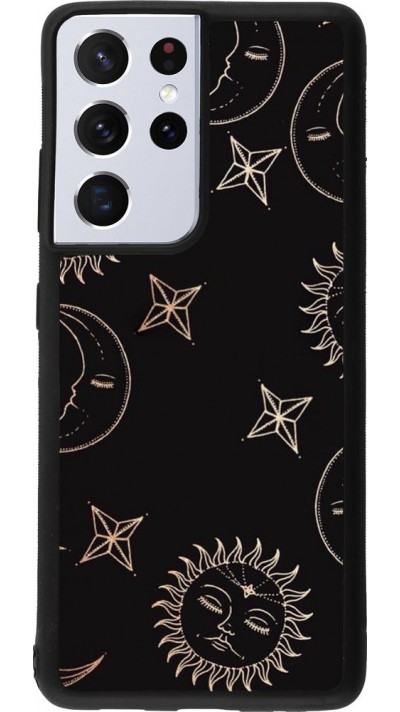 Coque Samsung Galaxy S21 Ultra 5G - Silicone rigide noir Suns and Moons