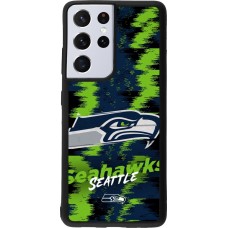 Coque Samsung Galaxy S21 Ultra 5G - Silicone rigide noir Super Bowl 26 Seattle 2