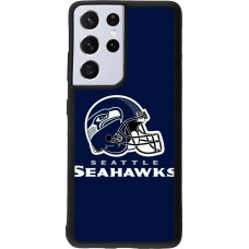 Coque Samsung Galaxy S21 Ultra 5G - Silicone rigide noir Super Bowl 26 Seattle 3