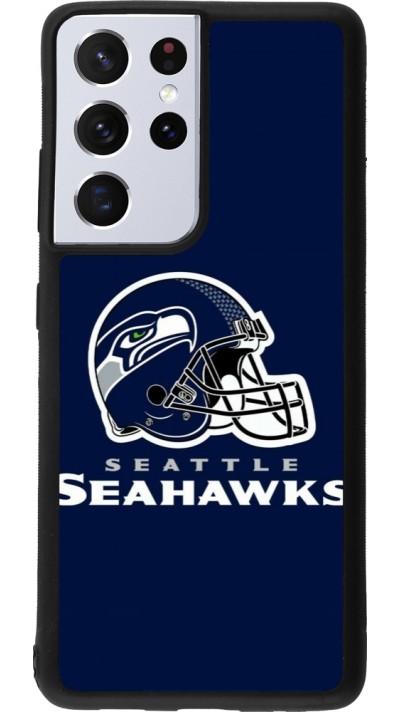 Coque Samsung Galaxy S21 Ultra 5G - Silicone rigide noir Super Bowl 26 Seattle 3