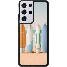 Coque Samsung Galaxy S21 Ultra 5G - Silicone rigide noir Summer surfboard 2025
