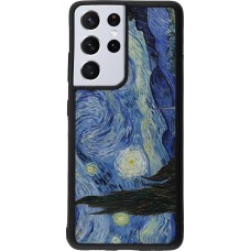 Coque Samsung Galaxy S21 Ultra 5G - Silicone rigide noir Tableau art - La Nuit étoilée - Van Gogh