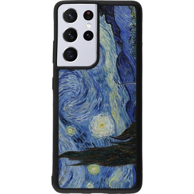 Coque Samsung Galaxy S21 Ultra 5G - Silicone rigide noir Tableau art - La Nuit étoilée - Van Gogh