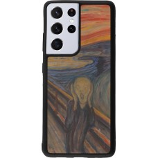 Samsung Galaxy S21 Ultra 5G Case Hülle - Silikon schwarz Kunstbild - Der Schrei - Edvard Munch