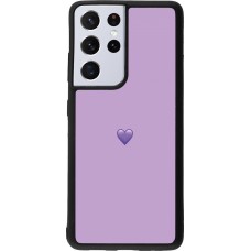Samsung Galaxy S21 Ultra 5G Case Hülle - Silikon schwarz Valentine 2023 purpule single heart