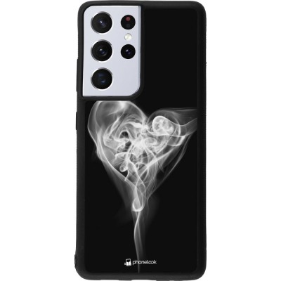 Hülle Samsung Galaxy S21 Ultra 5G - Silikon schwarz Valentine 2022 Black Smoke