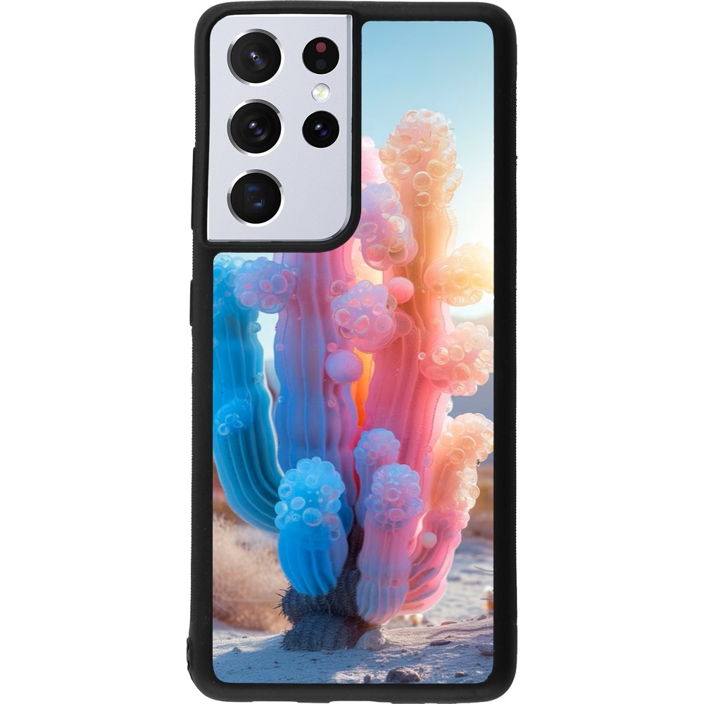 Samsung Galaxy S21 Ultra 5G Case Hülle - Silikon schwarz Artificial vegetation 2025